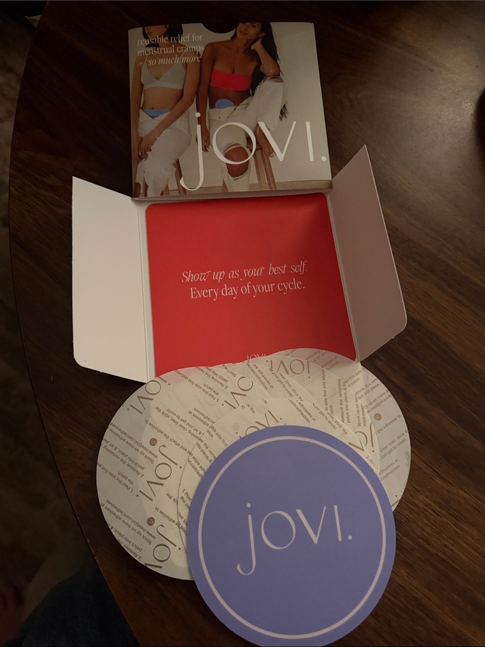 Jovi Circle reusable relief patch + 5 reusable latex-free gel adhesives